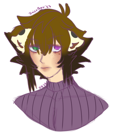 Coloured Sketch - Bust